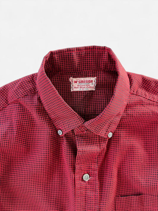 Vintage 1950s McGregor Red Gingham Button up Shirt