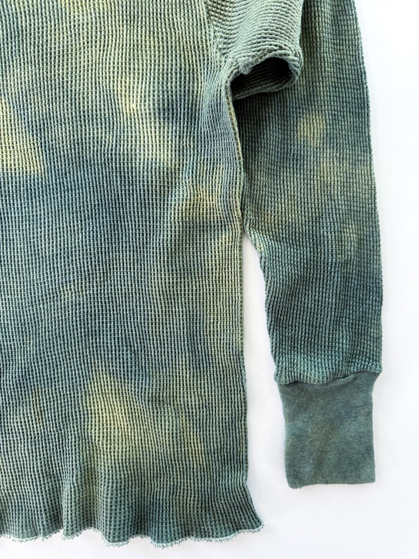 Vintage 1980s Over-dyed Waffle Knit Thermal