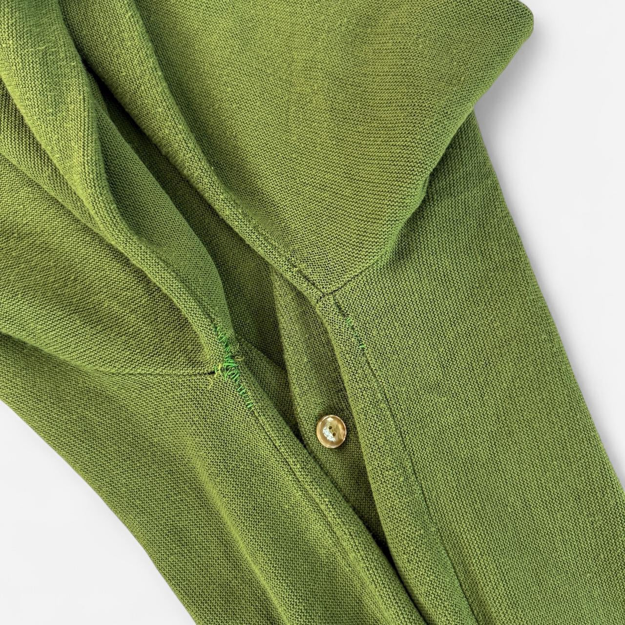 Vintage 1970s Matcha Green Cardigan