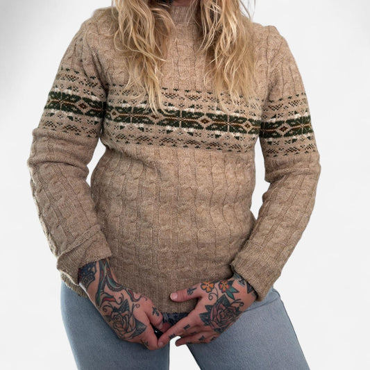 Vintage 1970s Campus Knit Winter Sweater