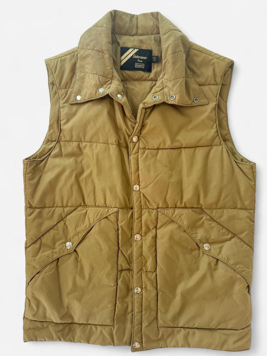 Vintage 1970s Sears Tan Outerwear Vest