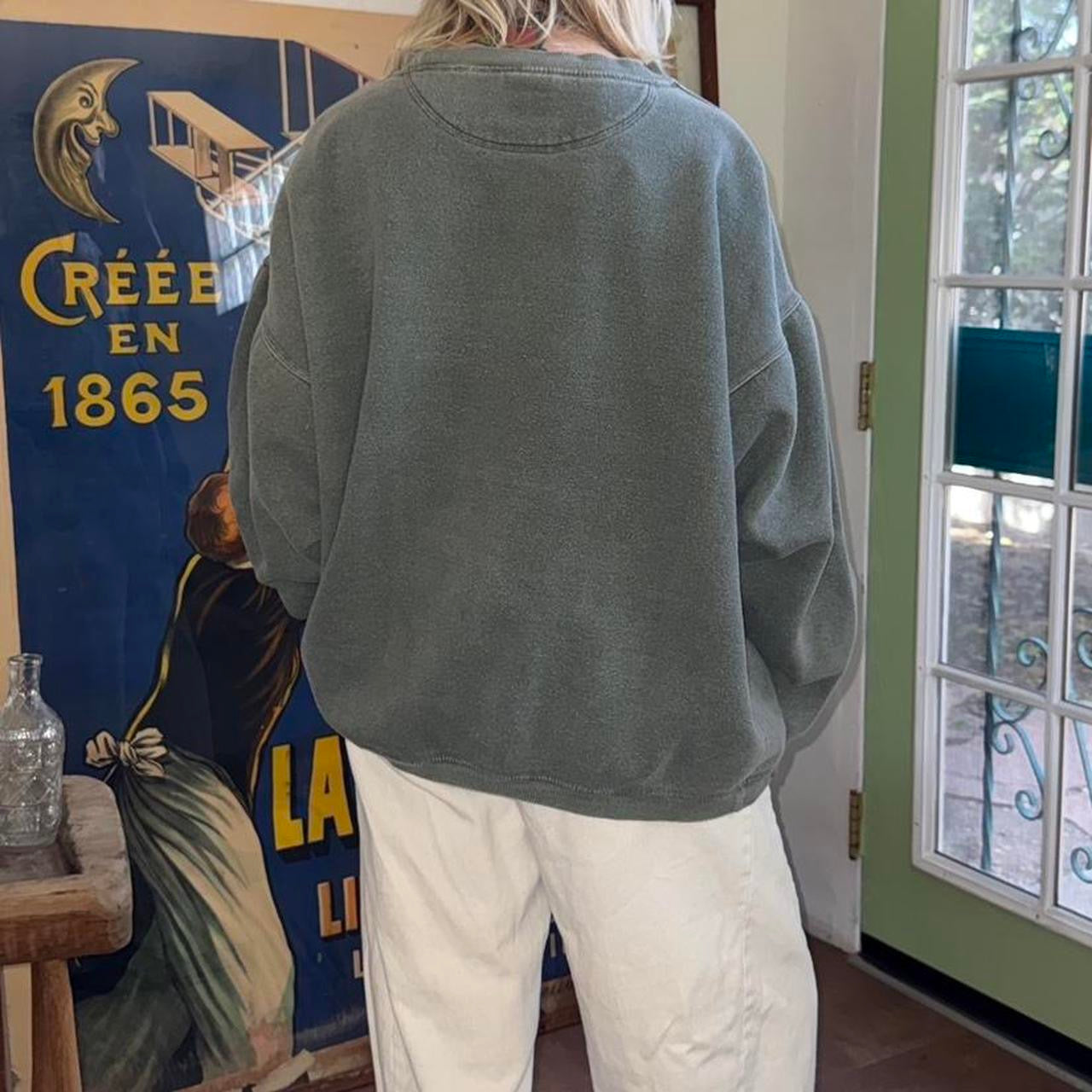 Vintage 1990s Green Rugby Crewneck Sweatshirt
