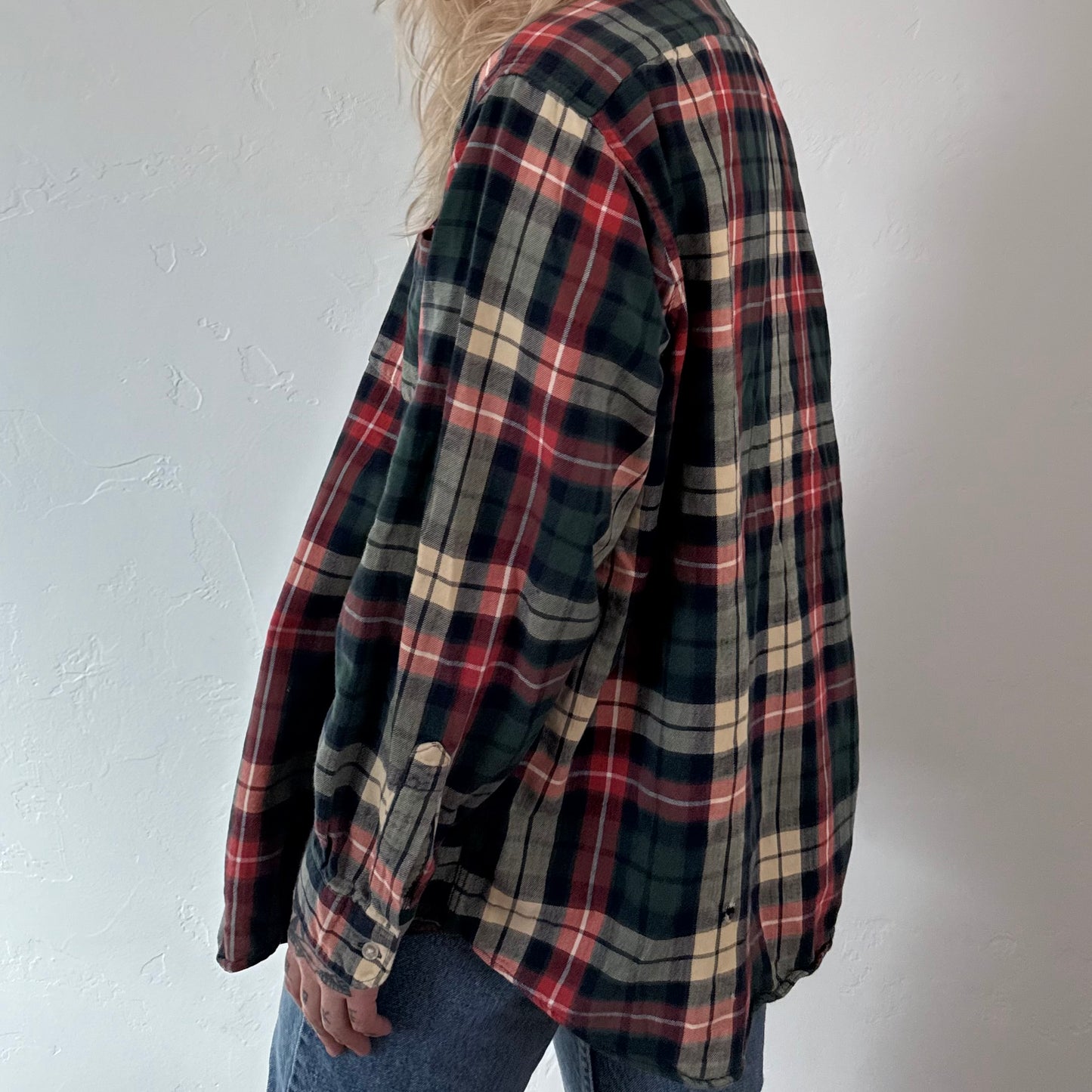 90s L.L. Bean Tartan Plaid button up shirt