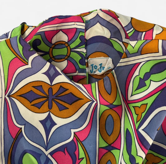 Vintage 1960s Psychedelic print sleeveless top