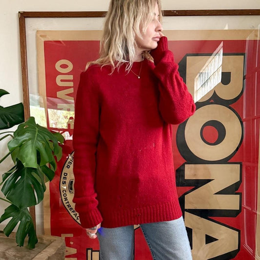 Vintage 1970s Braemar Scottish Shetland wool long sleeve sweater