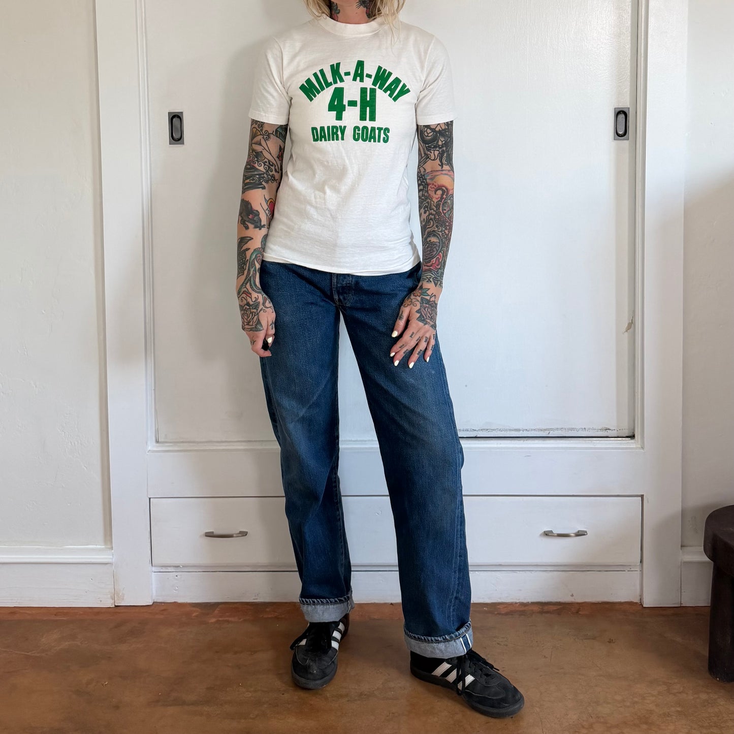 Vintage 1970s Hanes 4-H Dairy Goats Milk-A-Way T-Shirt