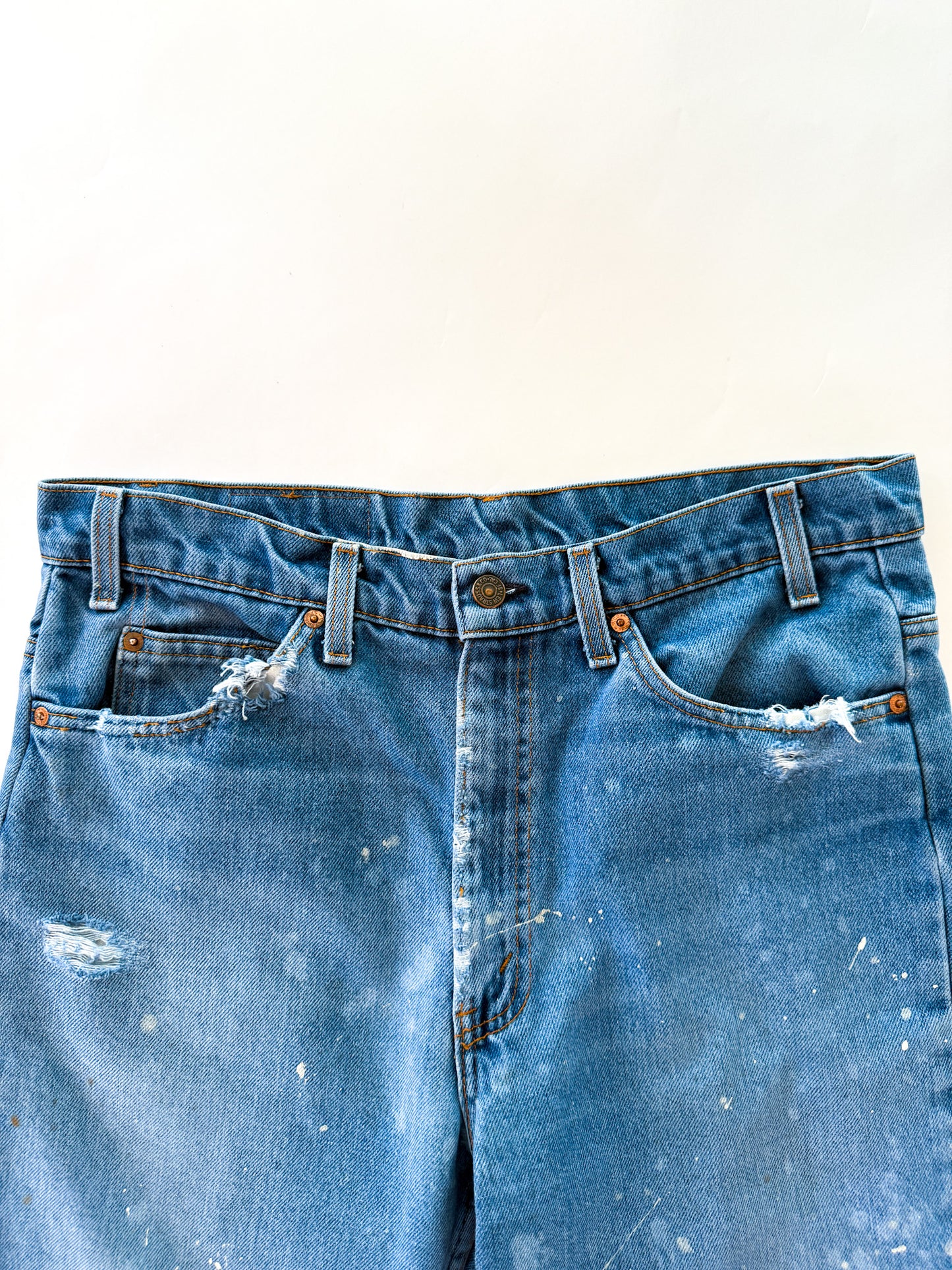 Vintage 1980s Indigo Levi’s Orange Tab Shorts