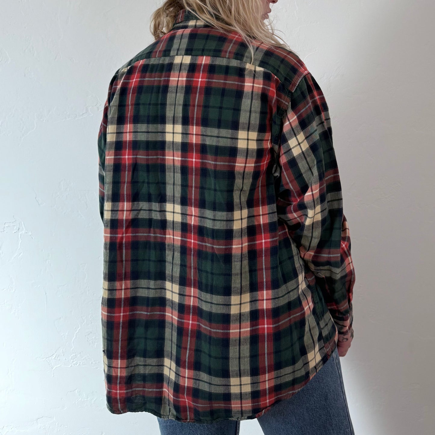 90s L.L. Bean Tartan Plaid button up shirt