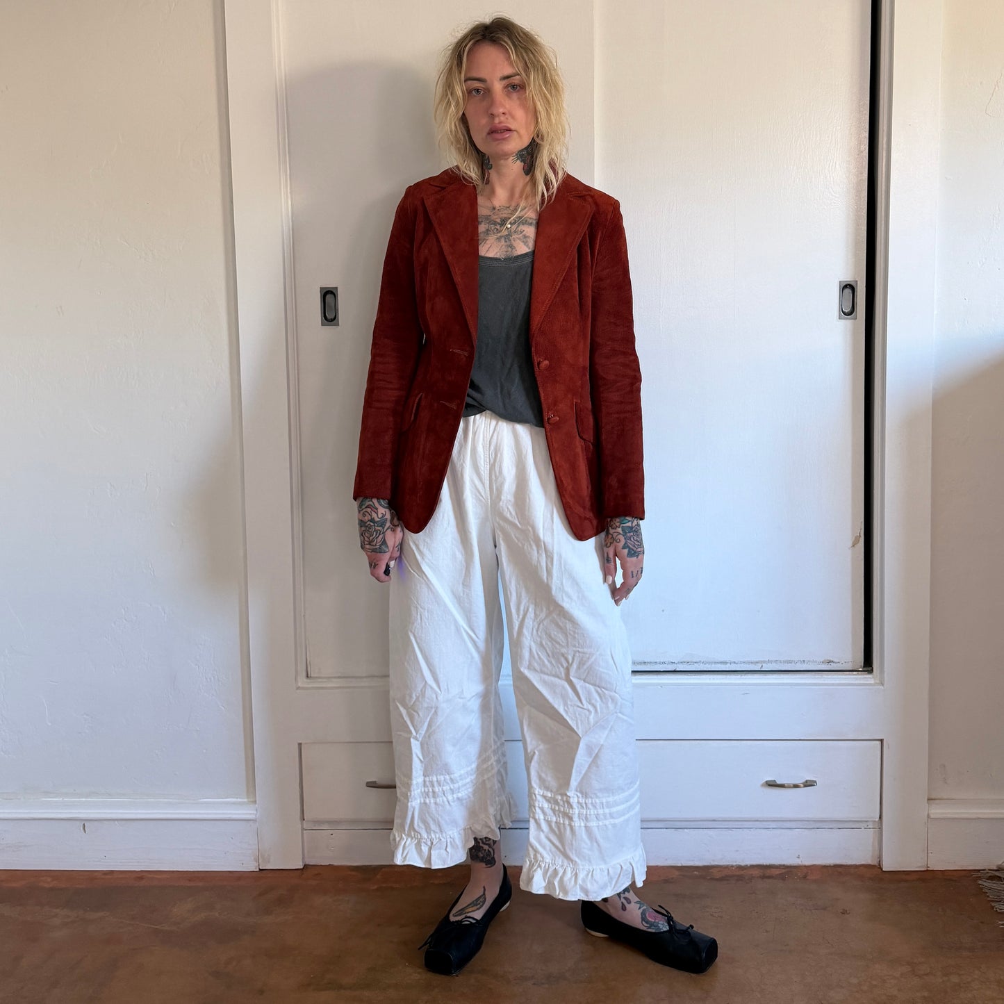 Vintage Scully Rust Suede Leather Blazer Tailored Women’s Jacket 6