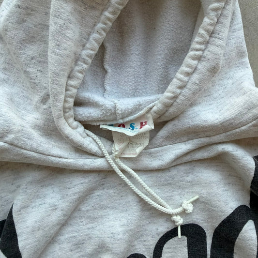 Vintage Canada Flag Graphic Hoodie Ash Grey XL 50/50 Souvenir Sweatshirt