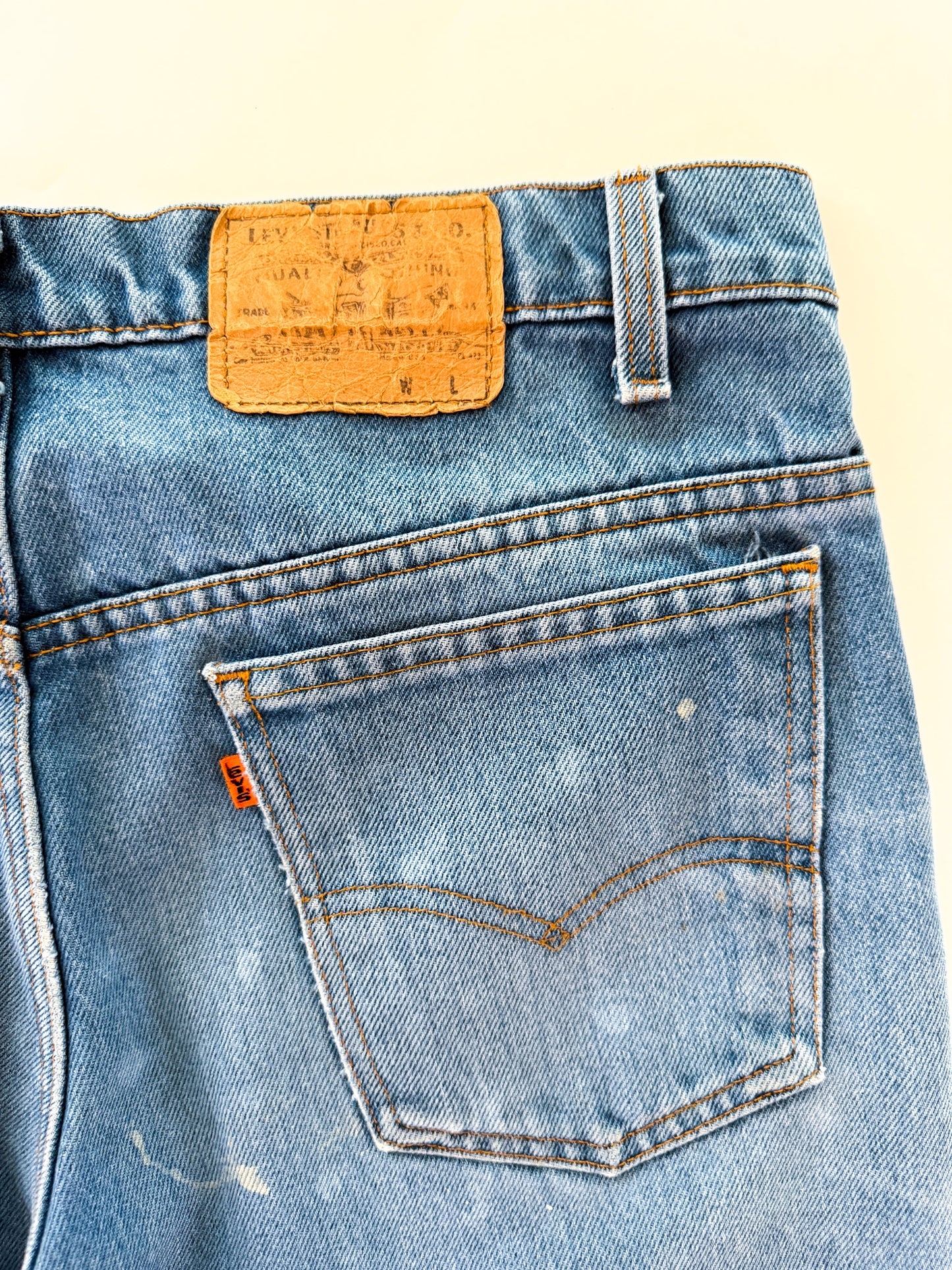 Vintage 1980s Indigo Levi’s Orange Tab Shorts