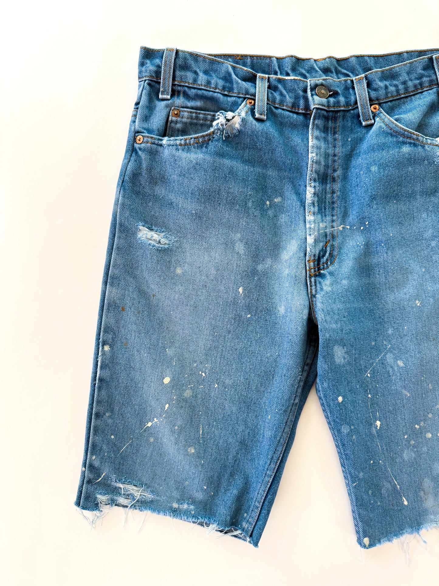 Vintage 1980s Indigo Levi’s Orange Tab Shorts