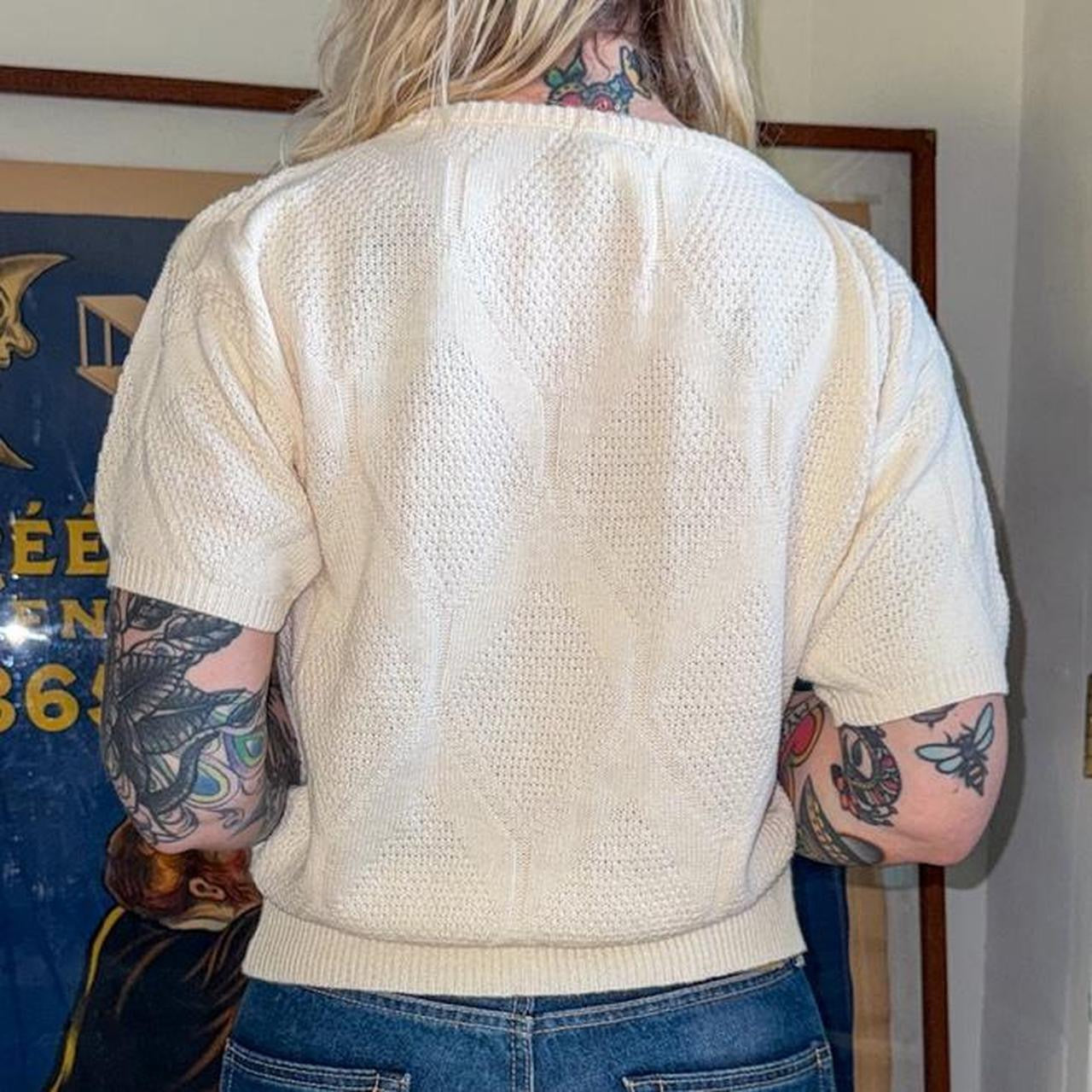 Vintage 1980s Cream Knit Sweater