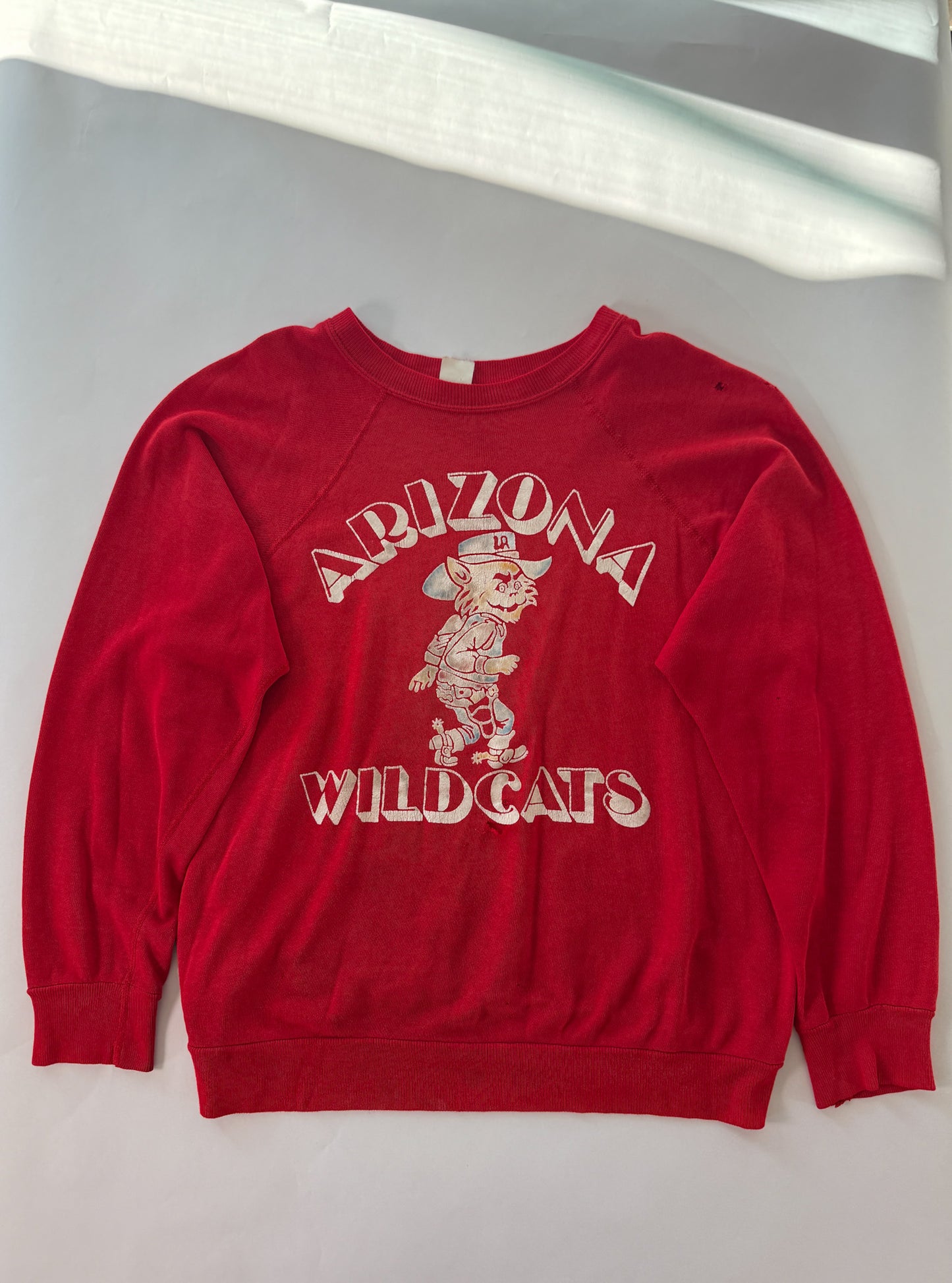 Vintage 70s Arizona UofA red wildcats red crewneck sweatshirt