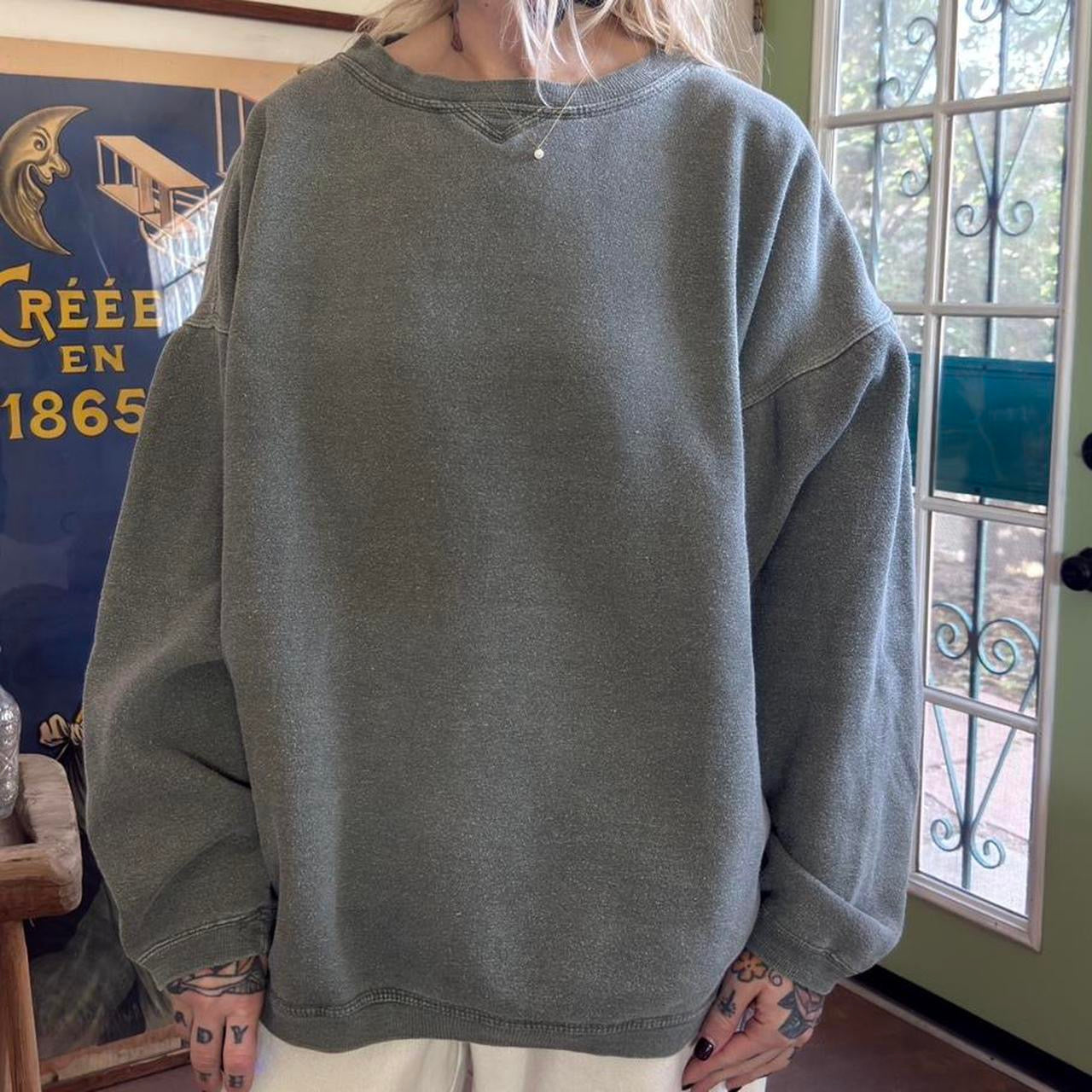 Vintage 1990s Green Rugby Crewneck Sweatshirt