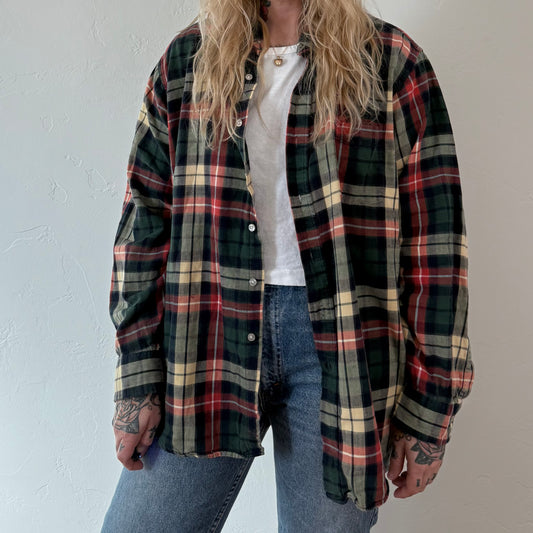 Vintage 1990s L.L. Bean Tartan Plaid button up shirt