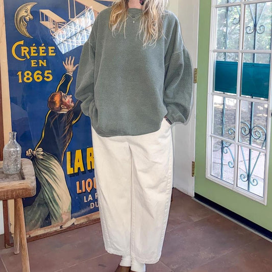 Vintage 1990s Green Rugby Crewneck Sweatshirt