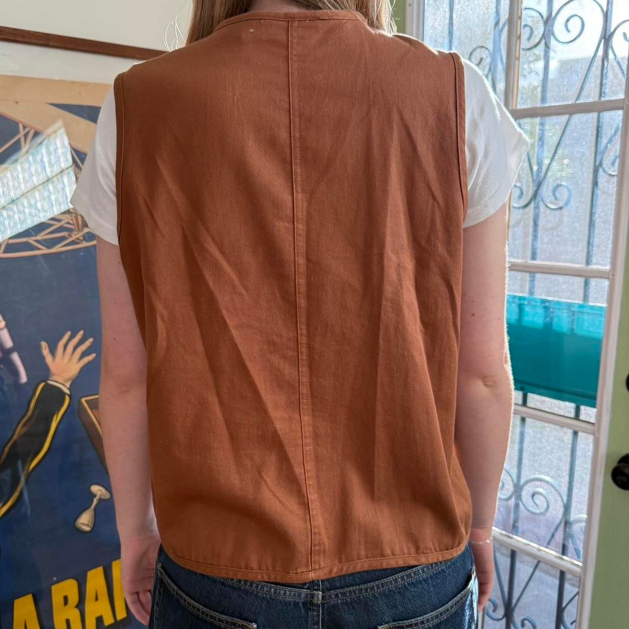 Vintage 1990s Brown Utility Vest