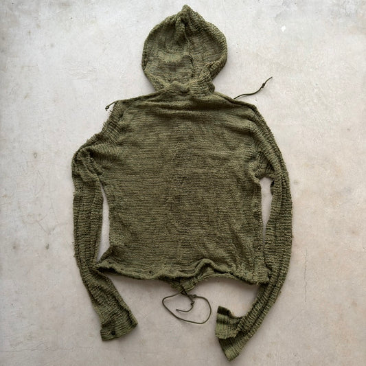 Vintage Military Insect Repellent Mesh Jacket Olive Drab Large