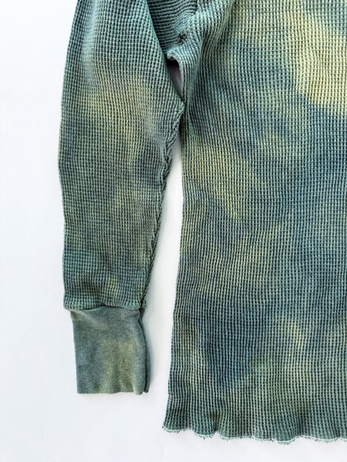 Vintage 1980s Over-dyed Waffle Knit Thermal