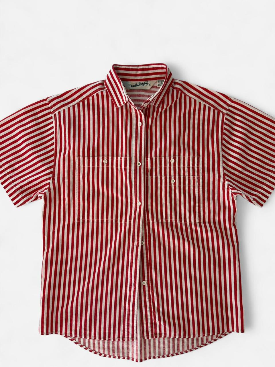 Vintage Diane Von Furstenburg Red Striped Button Up