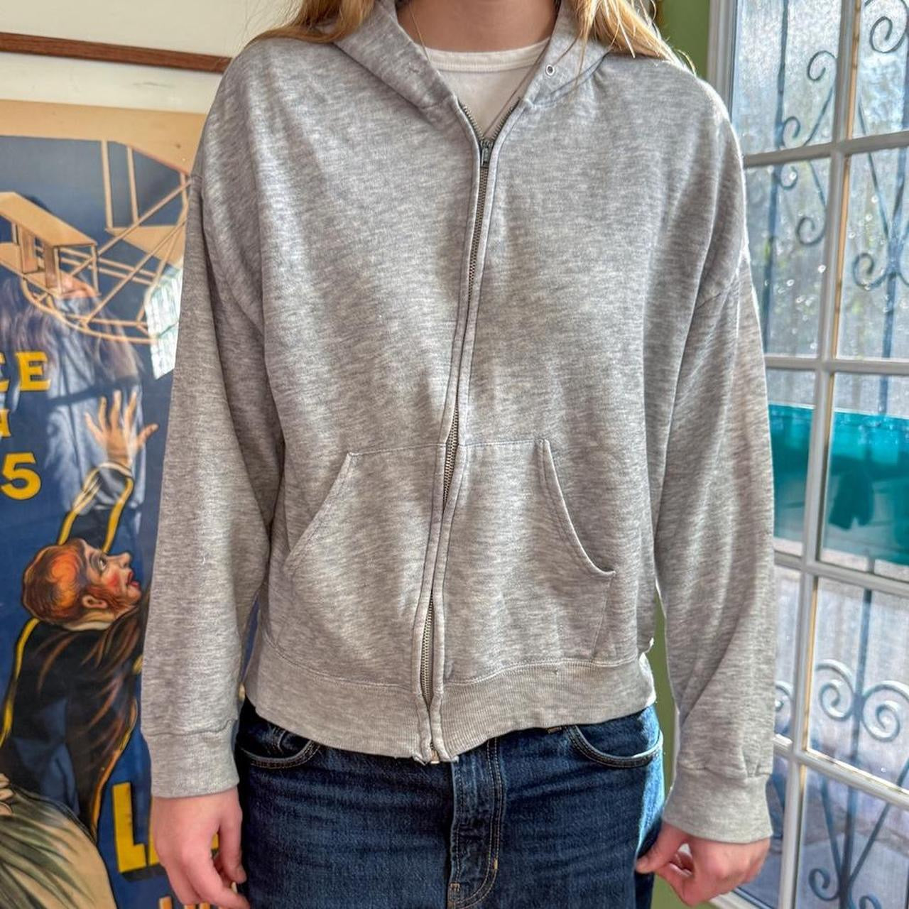 Vintage 1990s Grey Zip up Hoodie