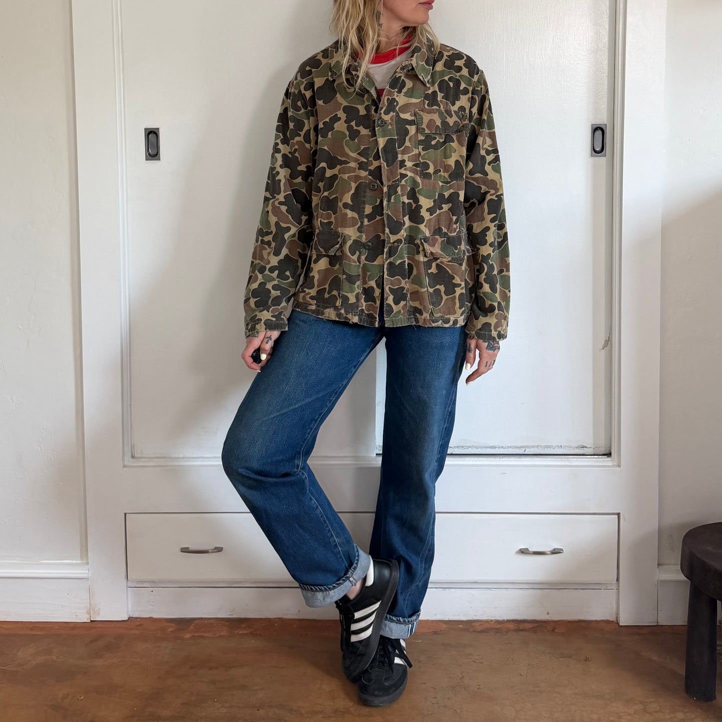 Vintage Duck Hunter Camo Field Jacket Utility Shirt