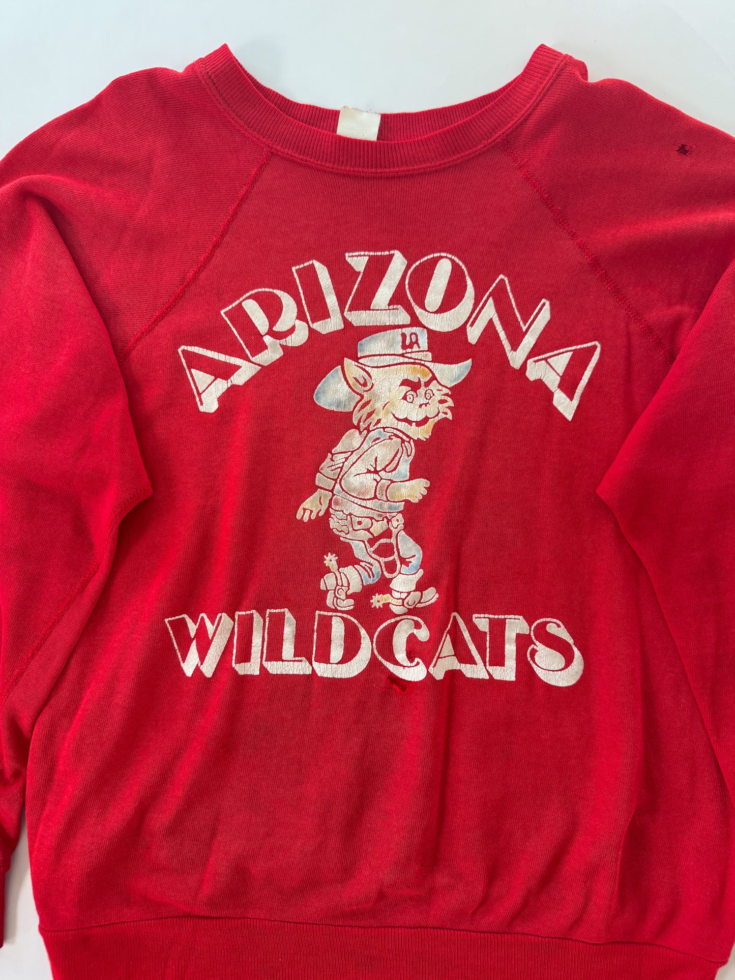Vintage 70s Arizona UofA red wildcats red crewneck sweatshirt