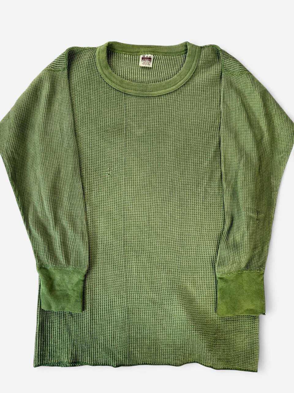 Vintage 1970s Over dyed Green Thermal