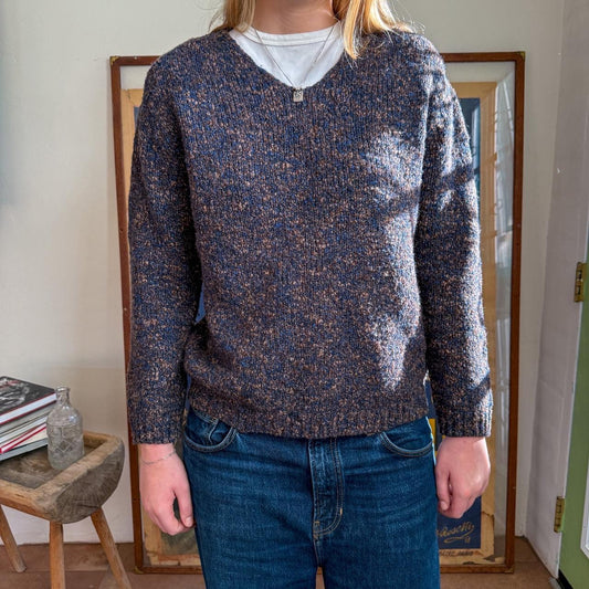 Vintage 1990s Multi color V neck Sweater