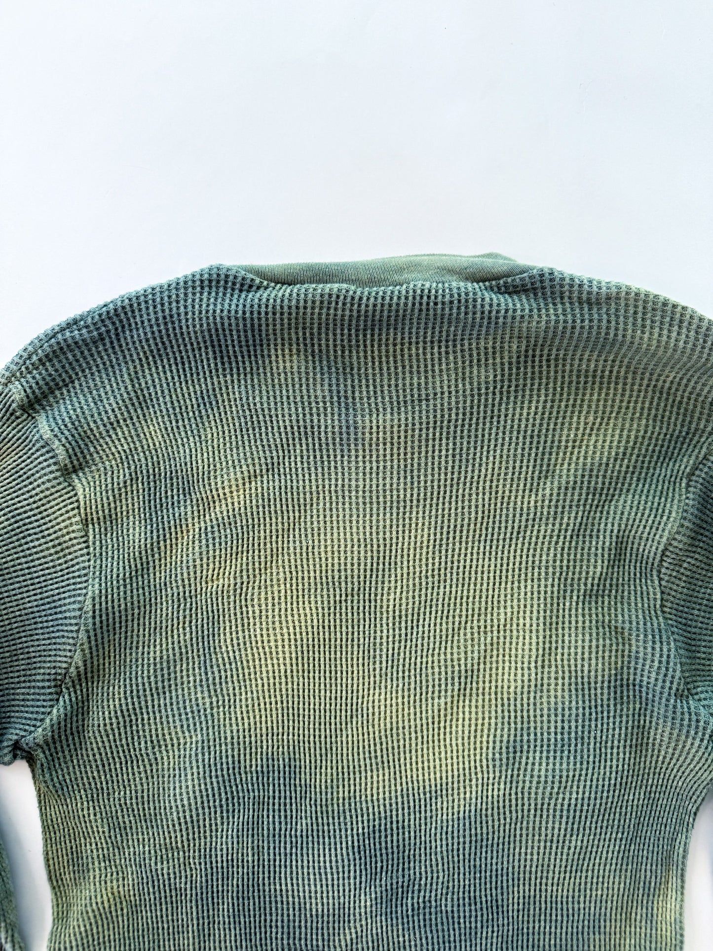 Vintage 1980s Over-dyed Waffle Knit Thermal