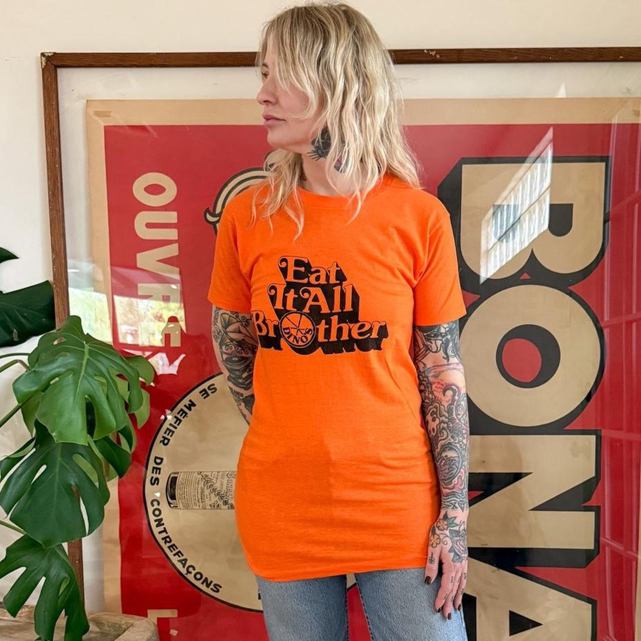 Vintage 1970s Dinos Pizza Graphic T shirt