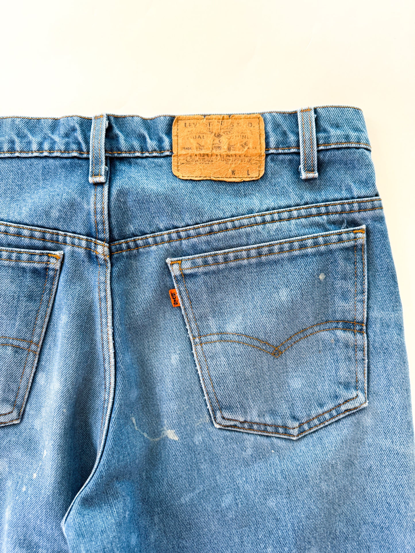 Vintage 1980s Indigo Levi’s Orange Tab Shorts