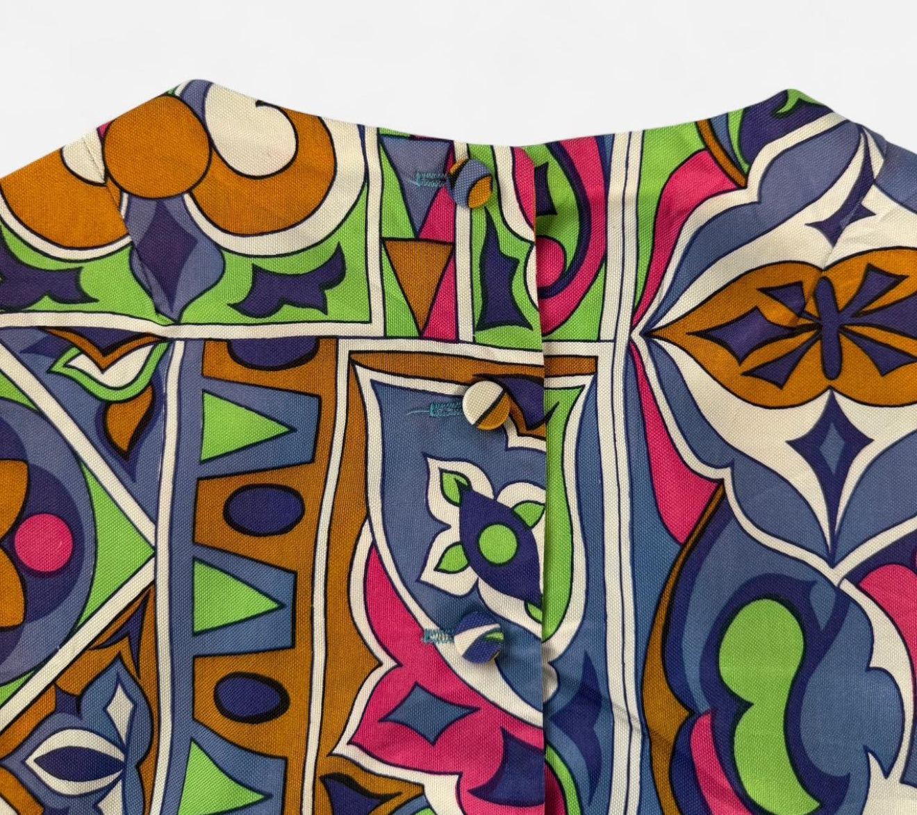 Vintage 1960s Psychedelic print sleeveless top