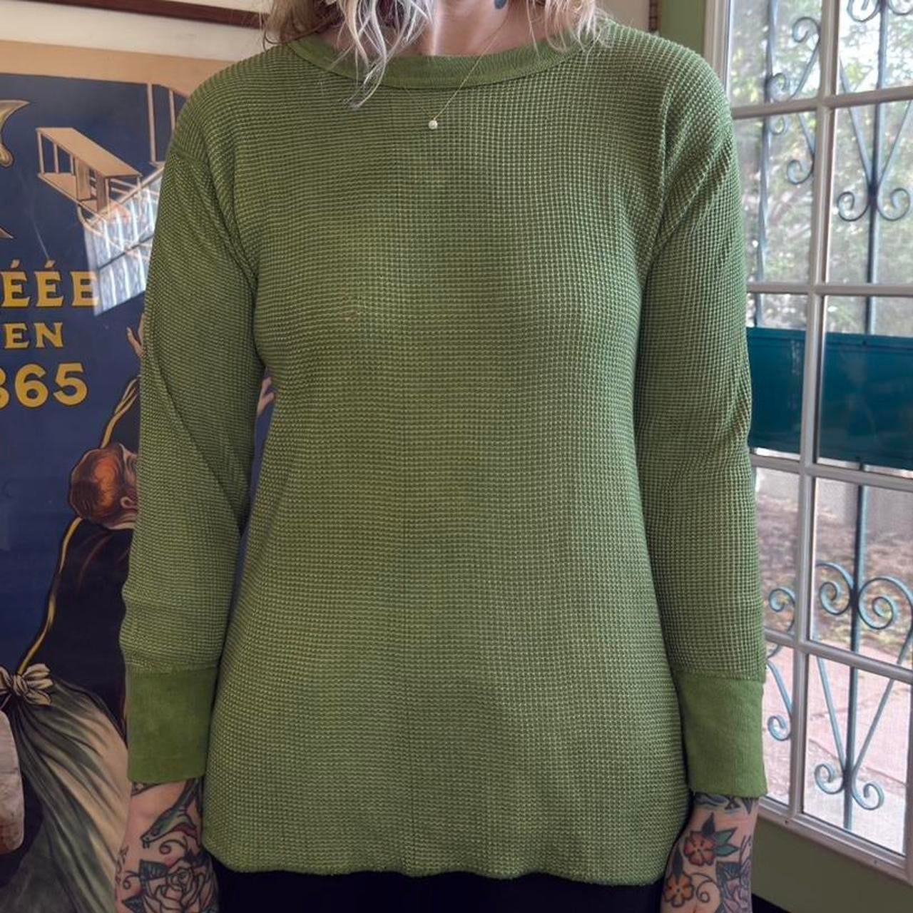 Vintage 1970s Over dyed Green Thermal