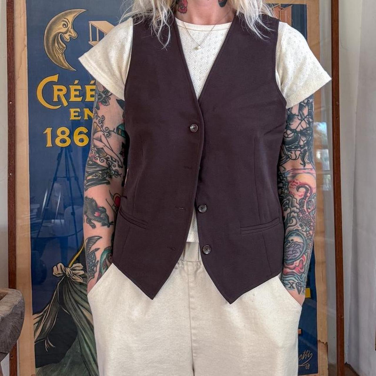 Vintage 1980s Rafaella Brown Vest