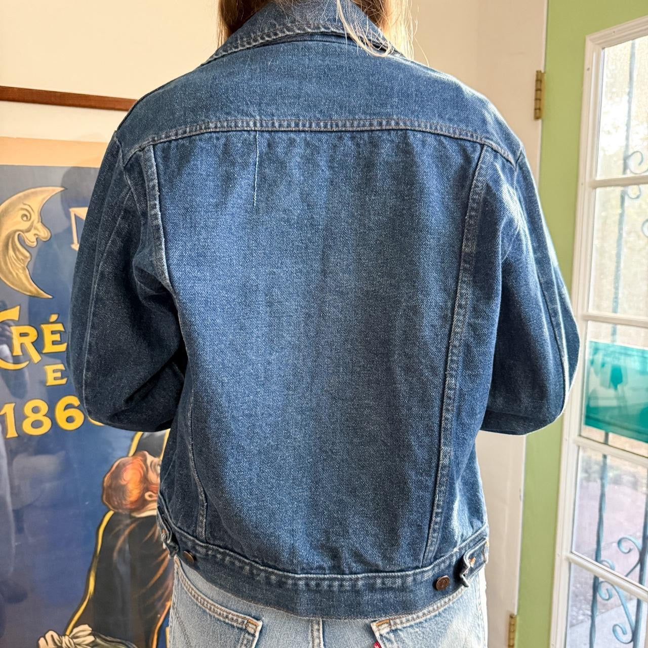 Vintage 1970s Sears Western Wear Dark Wash Denim Jacket