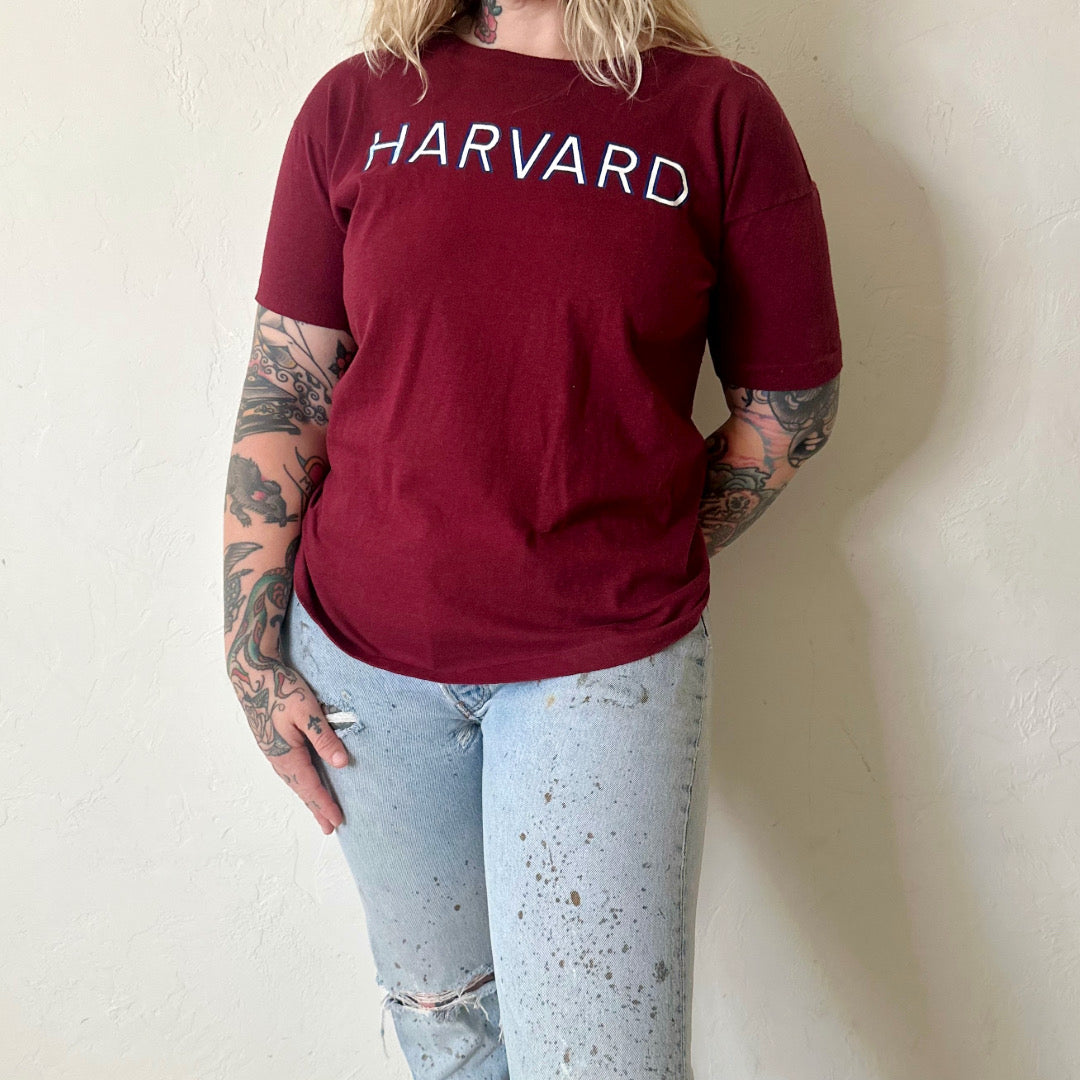 Vintage 1980s Champion Harvard T Shirt