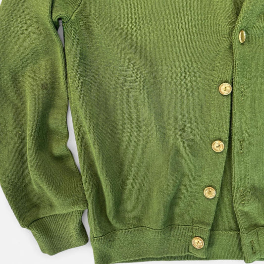 Vintage 1970s Matcha Green Cardigan