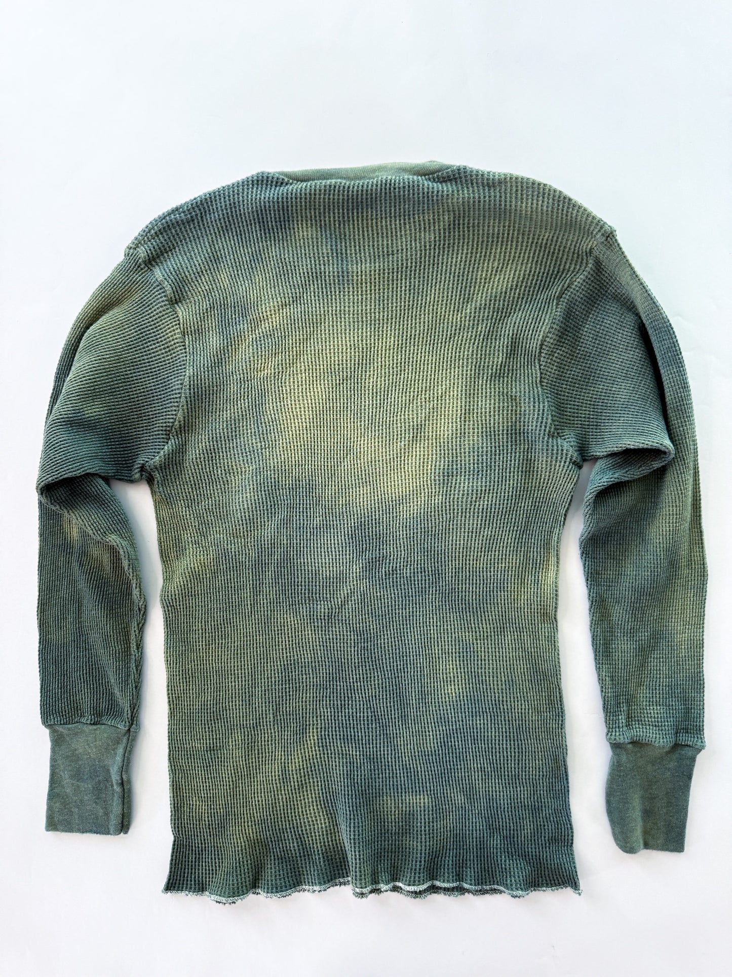 Vintage 1980s Over-dyed Waffle Knit Thermal