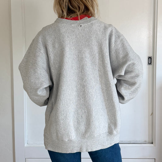 Vintage 1990s Cotton Exchange Foothills Baseball Sweatshirt Grey 2XL Reverse Weave