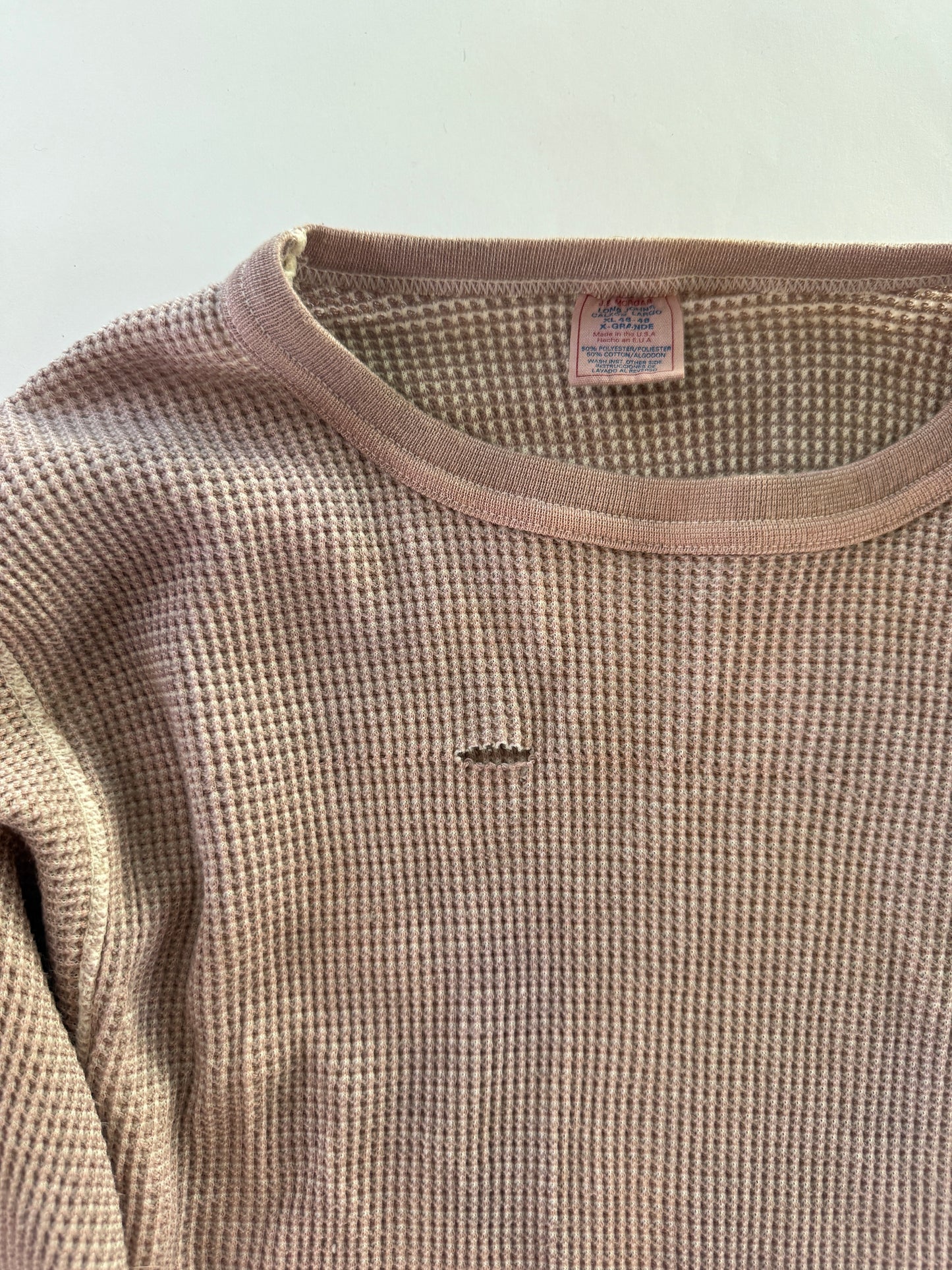 Vintage Over-Dyed JE Morgan Waffle Thermal