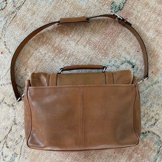 Vintage Coach Thompson Briefcase Brown Leather Messenger Bag