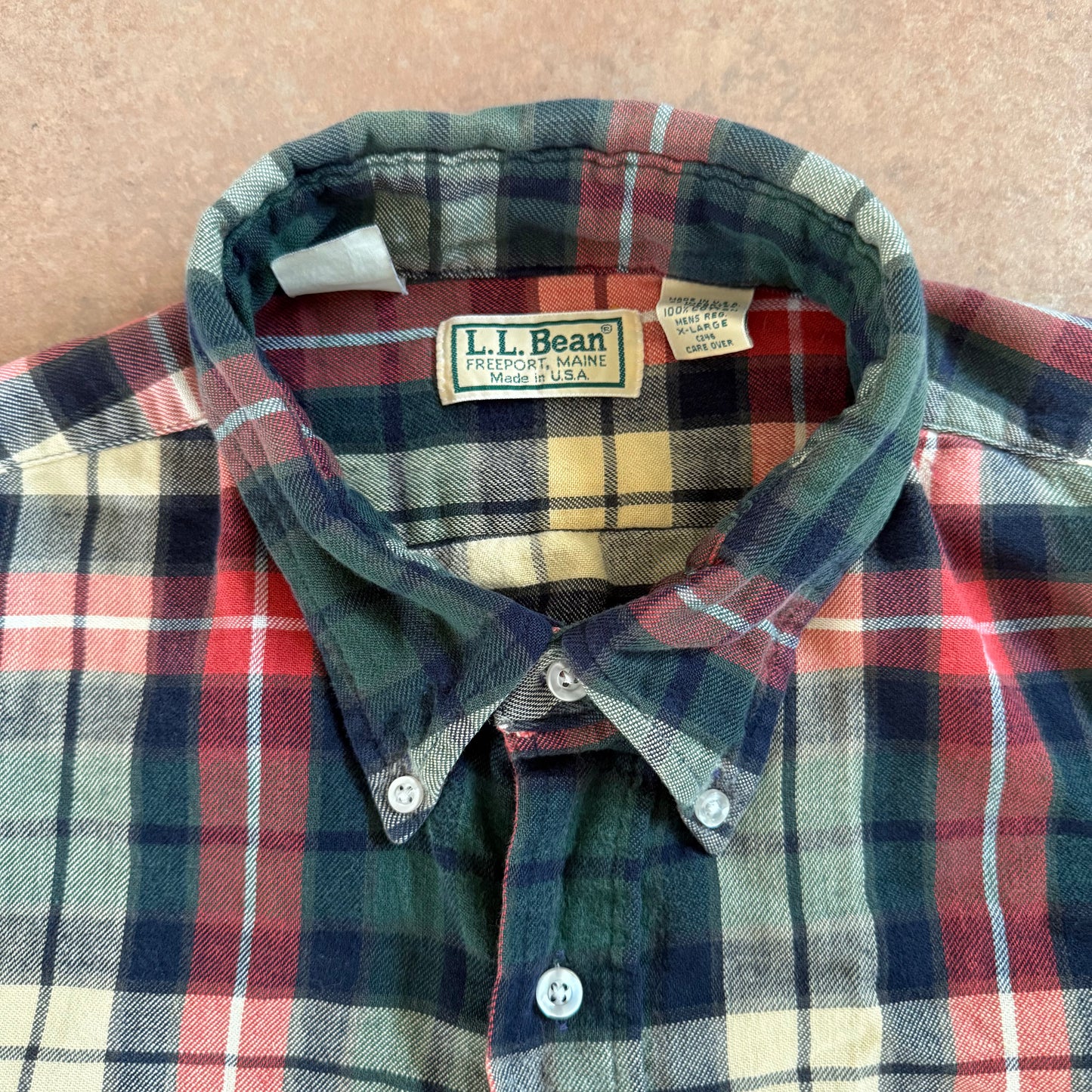 90s L.L. Bean Tartan Plaid button up shirt