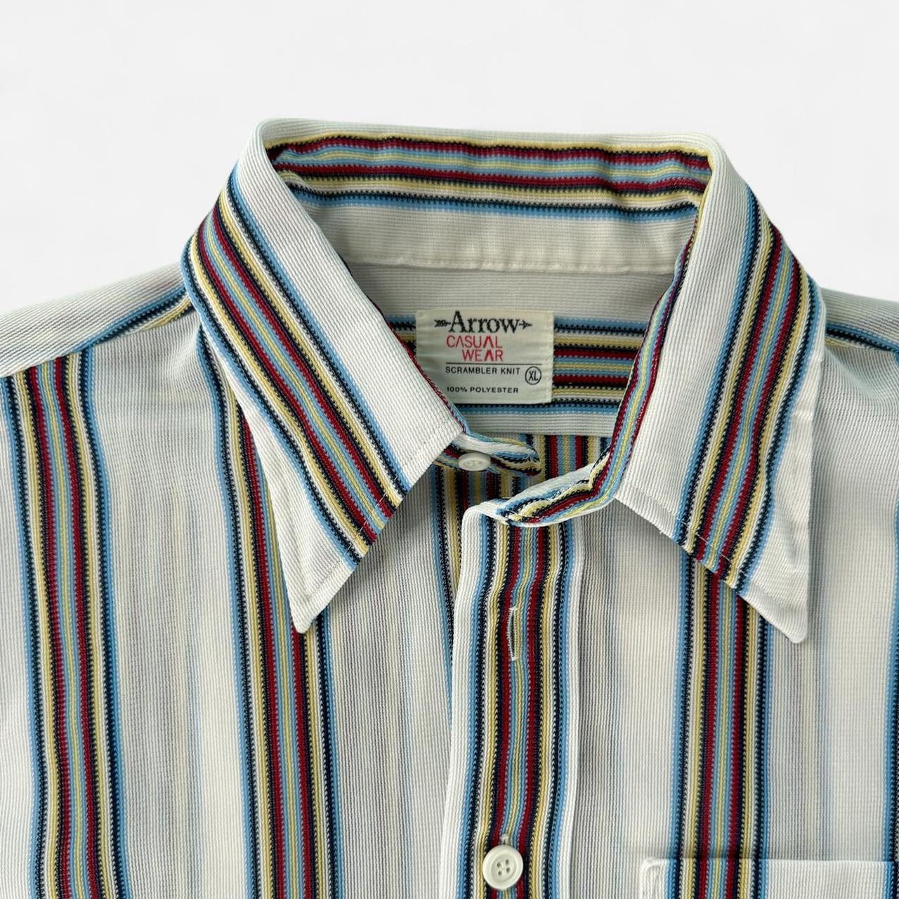 Vintage 1970s Striped Multi Color Button up Shirt