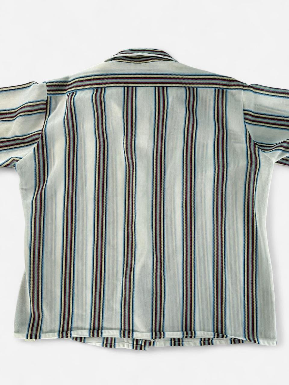 Vintage 1970s Striped Multi Color Button up Shirt