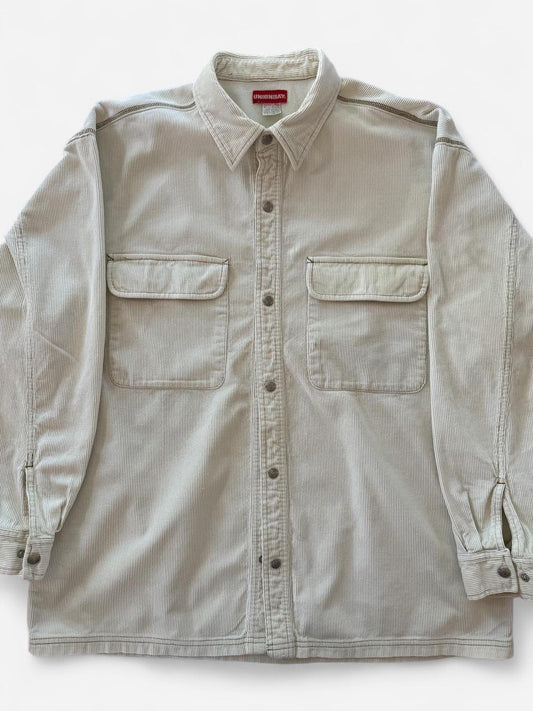 Vintage Cream Corduroy Button Up Shirt