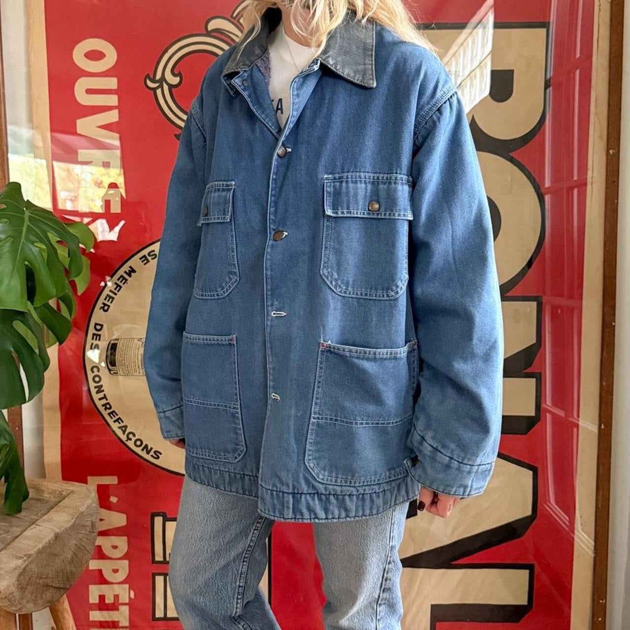 Vintage 1980s JCPenney Big Mac denim work chore jacket