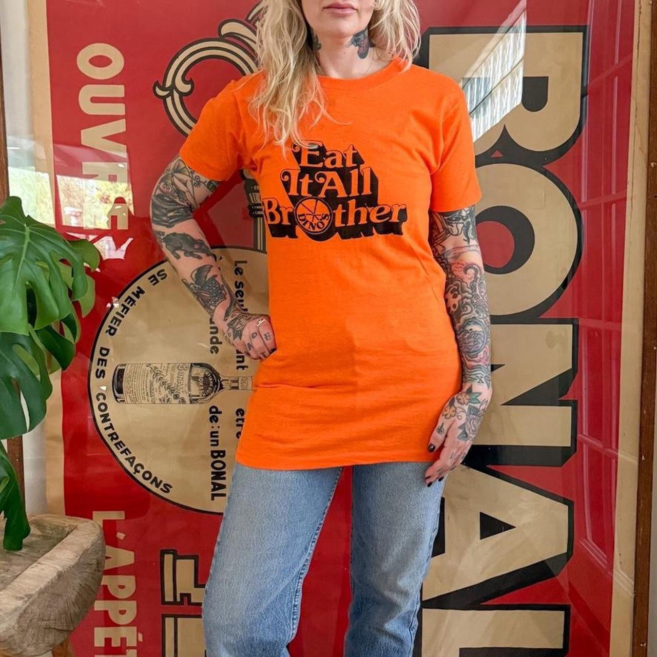 Vintage 1970s Dinos Pizza Graphic T shirt