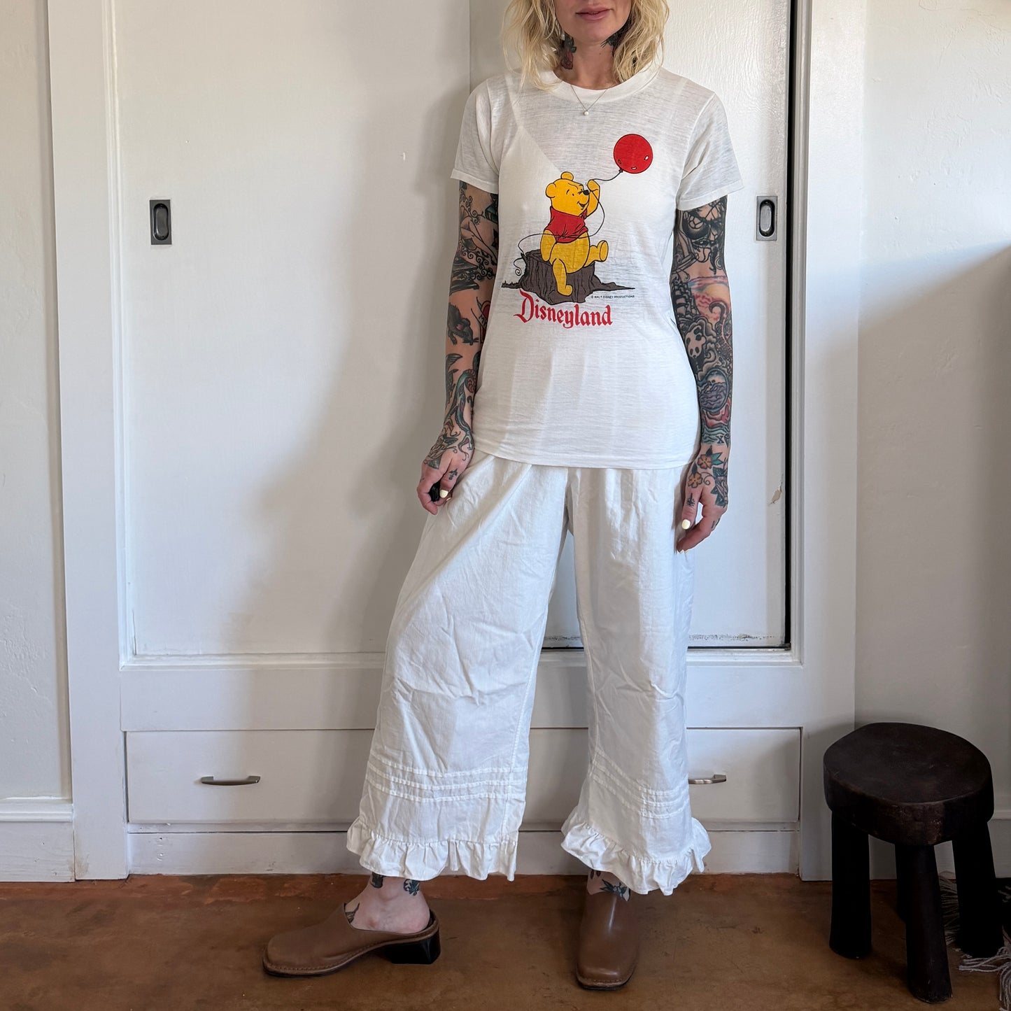 Vintage 1970s Disneyland Winnie the Pooh White T-Shirt Disney Collectable